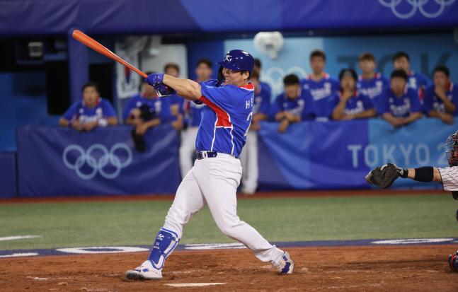 '김현수 1루·양의지 오재일 황재균 제외' 한국 미국전 라인업 변화[2020도쿄]
