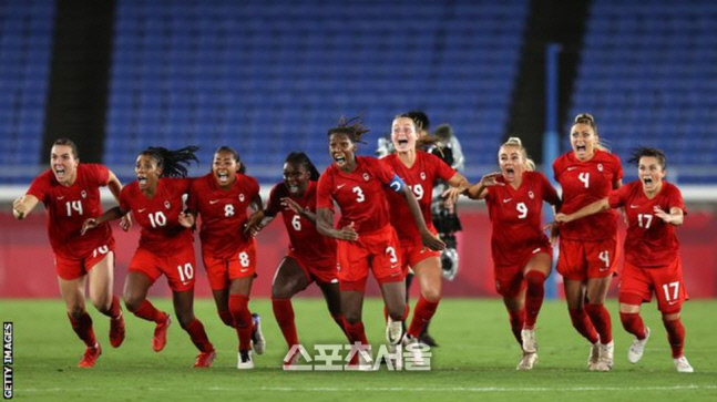 캐나다 올림픽 여자축구 첫 금메달…스웨덴 승부차기서 꺾어