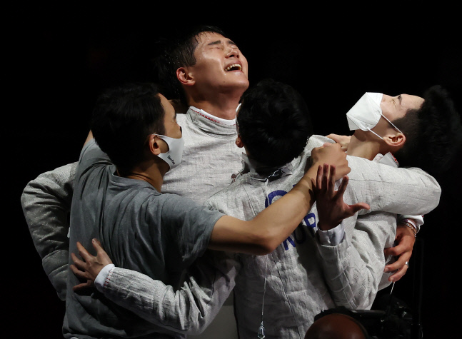 [올림픽] 금메달이다!<YONHAP NO-4790>