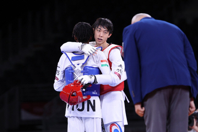 [올림픽] 멋진 태권도 정신<YONHAP NO-3600>