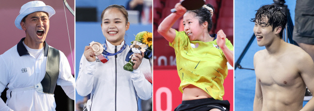 [올림픽] 환호하는 김제덕<YONHAP NO-2636>