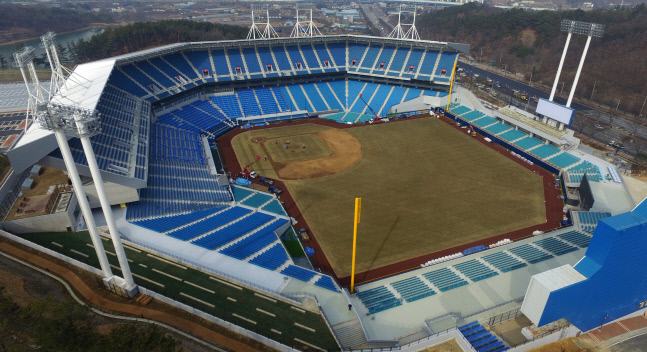 팔각형으로 지어진 삼성 라이온즈파크<YONHAP NO-1578>