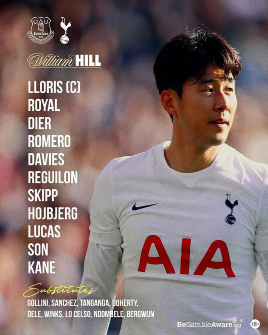 콘테 감독 EPL 데뷔전도 손흥민이 간판…에버턴 사냥 나선다[현장라인업]