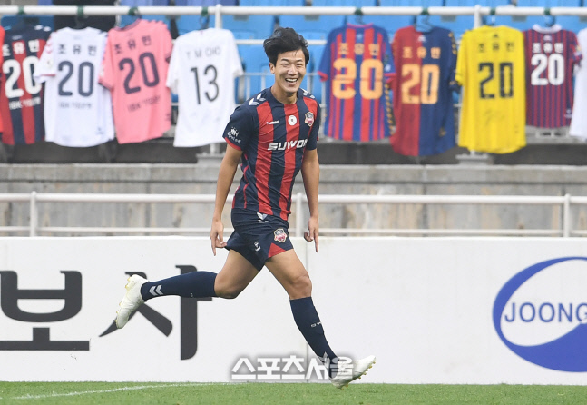 [포토]결승골에 기뻐하는 수원FC 정재용