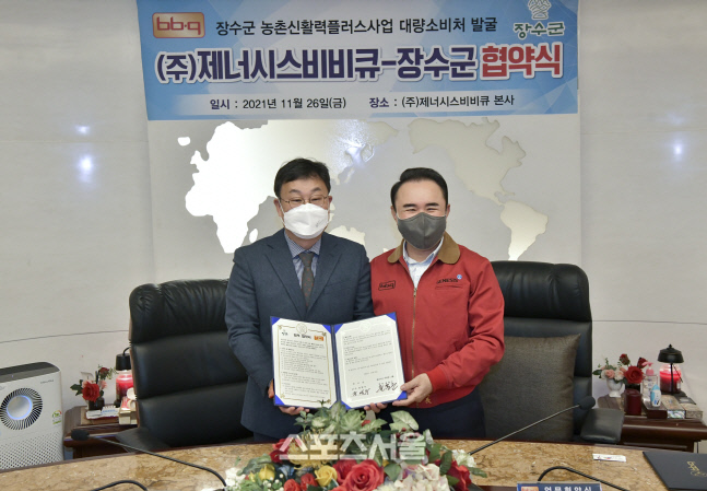 장수군-비비큐그룹, 지역 농특산물 활용 위한 업무협약 체결