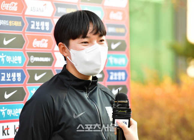 뉴질랜드 평가전 앞두고 기자회견하는 이금민[포토]