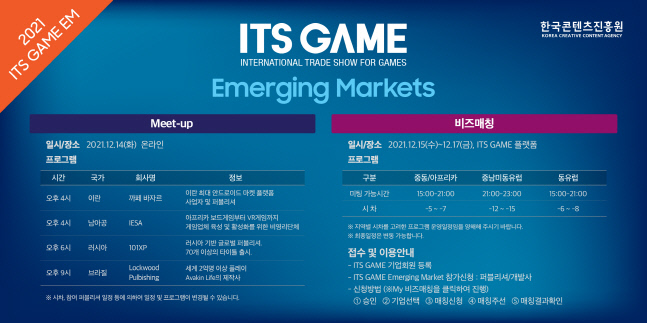 ‘2021 ITS GAME Emerging Markets’ 포스터
