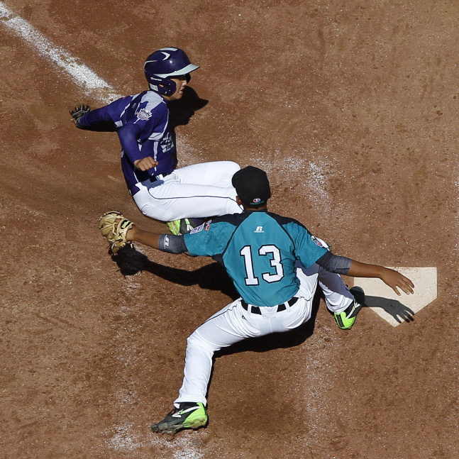 LLWS South Korea Puerto Rico Baseball  <YONHAP NO-0019> (AP)