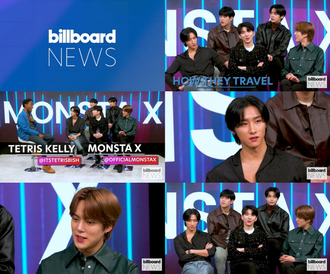 몬스타엑스, 美 빌보드 인터뷰 "'AMA-그래미' 참석 등 더 많은 것들 하고파"