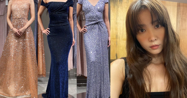 '뭘 입어도 찰떡' 오윤아, 드레스 살리는 끝장 몸매 "뭐든 이뻐"