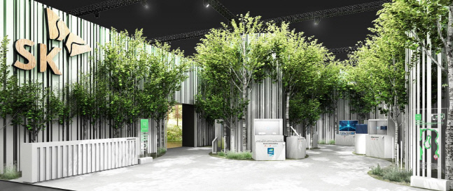 CES2022 SK부스 전경