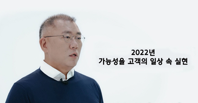 현대차 정의선 회장이 말하는 2022년, 친환경+新성장동력