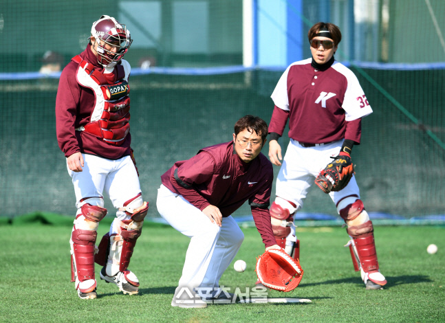 [포토]키움의 안방 마님 박동원-이지영-김재현