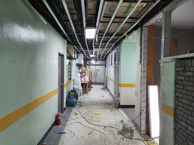 공사 중인 잠실야구장