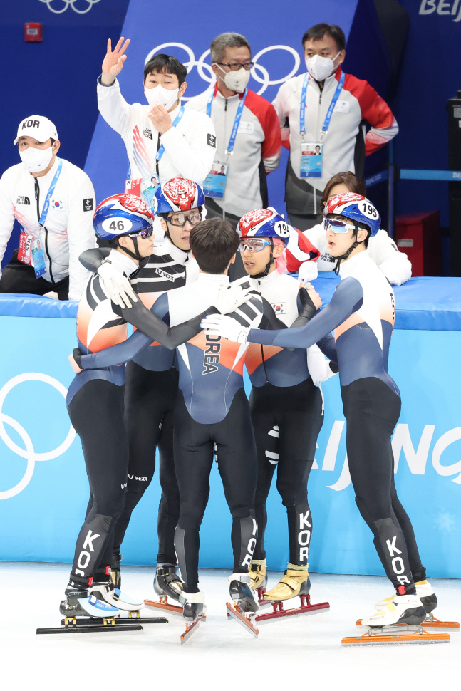 [올림픽] 쇼트트랙 남자 계주 은메달