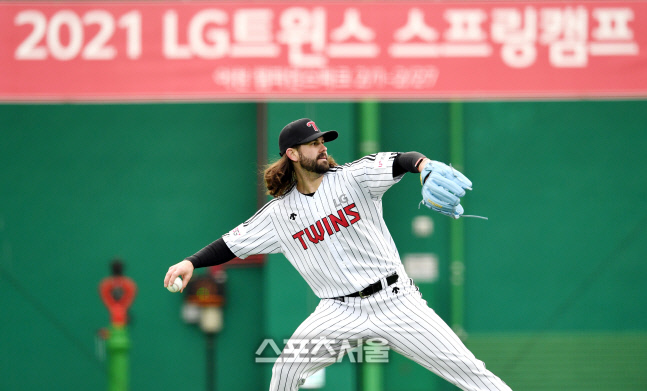 [포토]LG 트윈스 스프링캠프, 에이스 켈리