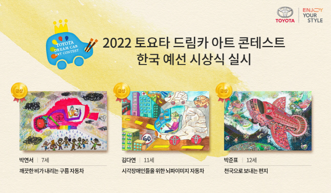 '2022 토요타 드림카 아트 콘테스트' 한국 예선 시상식 실시