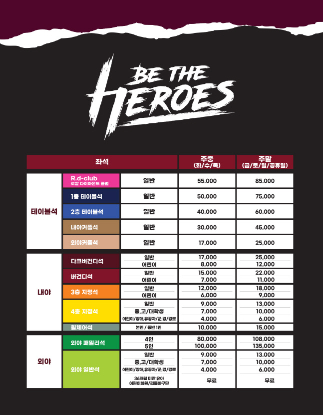 220328_키움, 2022시즌 입장 요금 확정