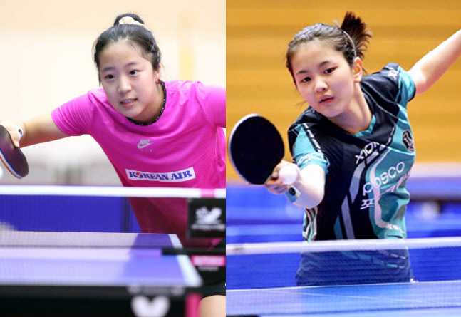 '닮은꼴' 신유빈 vs 김나영 '탁구 샛별전쟁' 펼쳐질까