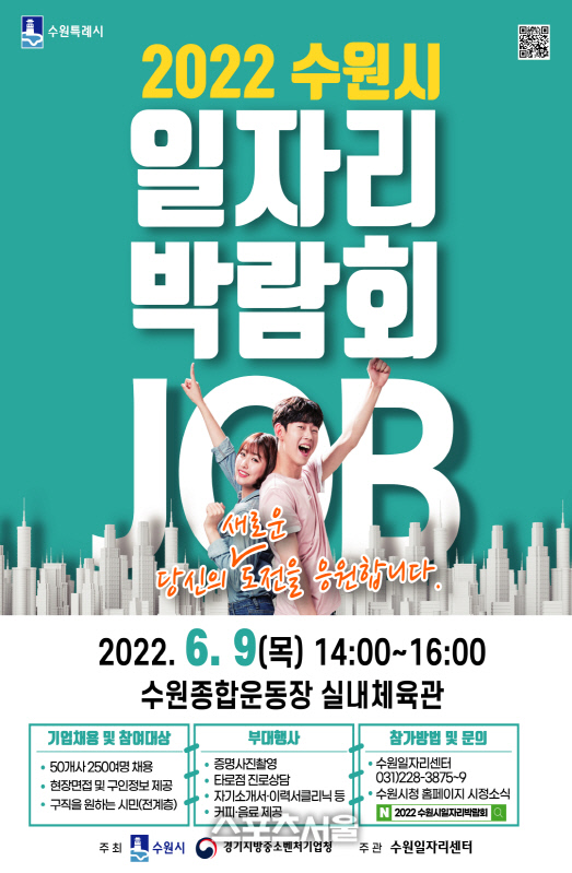 수원시, 9일 일자리 박람회...250명 채용 예정