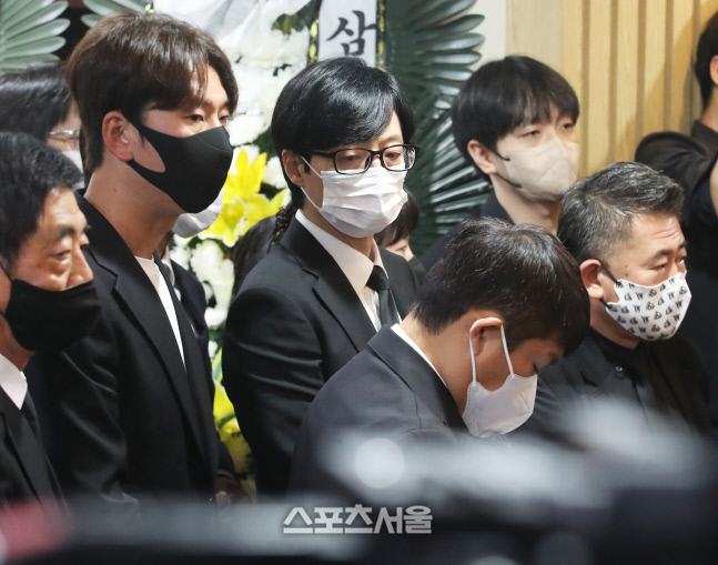 [포토]故 송해 영결식 참석한 양상국-유재석-조세호