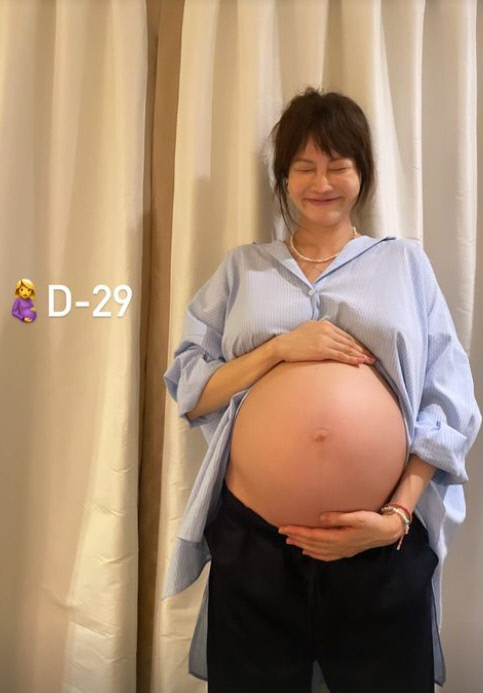 '둘째 임신' 양미라, 남산만한 D라인 공개..출산까지 "D-29"[★SNS]
