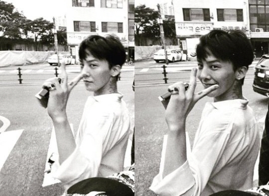 지드래곤, 흰티+흑발 쇼트컷로 '리즈 갱신'[★SNS]