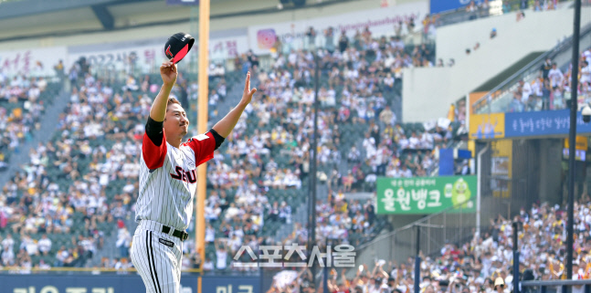'그동안 고마웠습니다!' 2년만에 열린 박용택 은퇴식[포토]