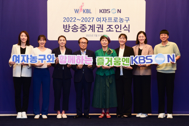 WKBL KBS N과 중계권 계약 5년 연장, 조인식 진행