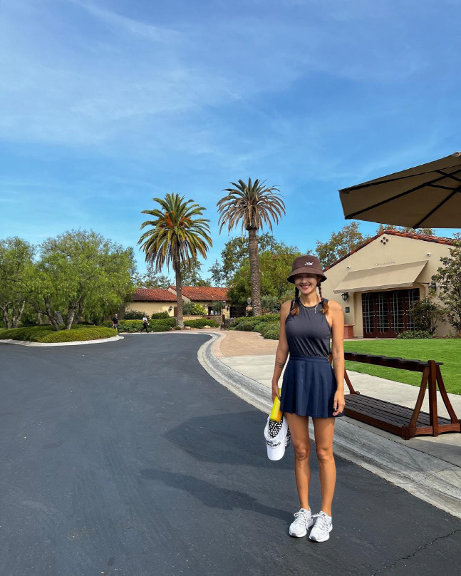 김빈우, 골프장·수영장 오가며 미국 한달살기…사업가 아내의 럭셔리 라이프[★SNS]