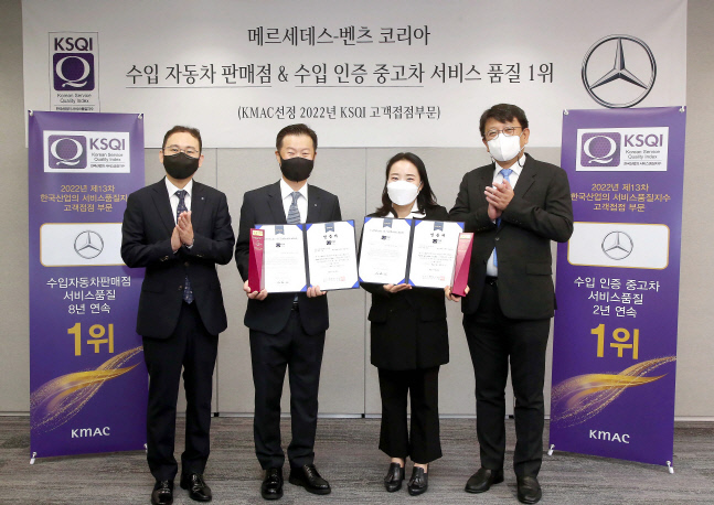 메르세데스-벤츠 코리아, 수입차판매점 및 수입인증중고차 부문 1위