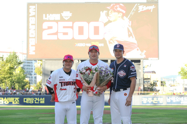 KIA, 27일 나성범 통산 2500루타 기념 시상식 진행