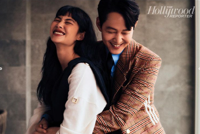 '이동휘 보고있나' 이정재, 정호연 백허그까지. 달달한 연인 느낌[★화보]