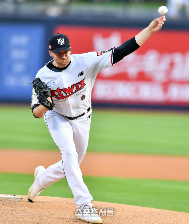 키움전 역투펼치는 벤자민[포토]