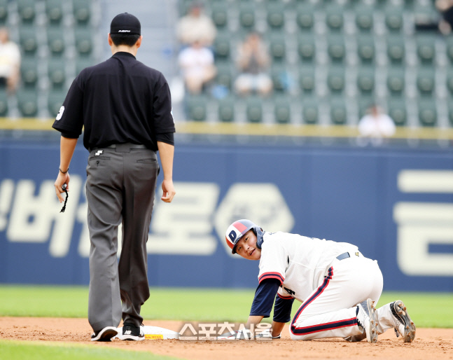[포토] 박계범 \'얼굴에 아쉬움 가득\'