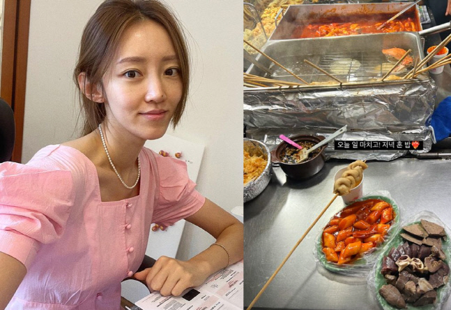 '임창정♥' 서하얀, 포장마차서 저녁 혼밥..셀럽의 소탈한 입맛[★SNS]