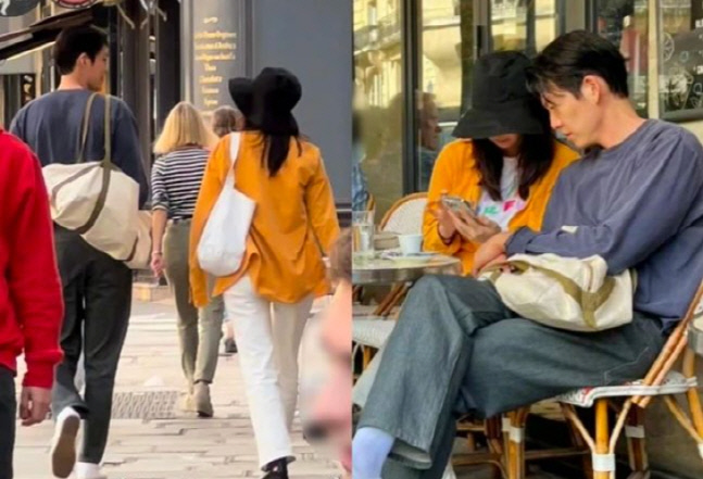 신민아♥김우빈, 꿀 떨어지는 파리 데이트..굳건한 8년차 장수 커플