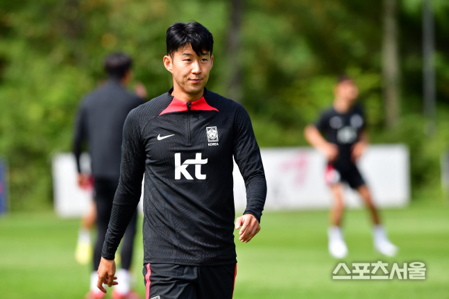 전술훈련 손흥민[포토]
