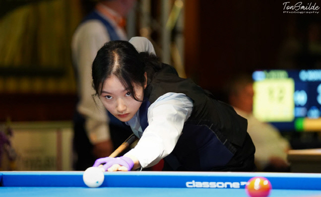 '女3쿠션 차세대 별' 한지은, 세계선수권 4강 진출…결승 길목서 유코와 한일전