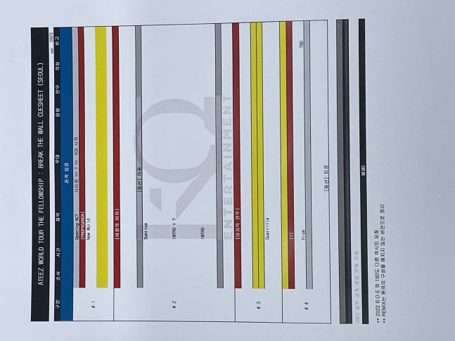 에이티즈_서울공연_큐시트_스포[제공=KQ]