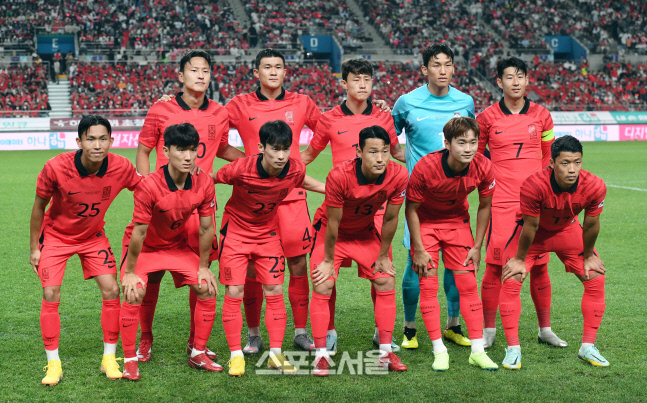 [포토]카메룬전 선발 출전하는 한국 축구대표팀
