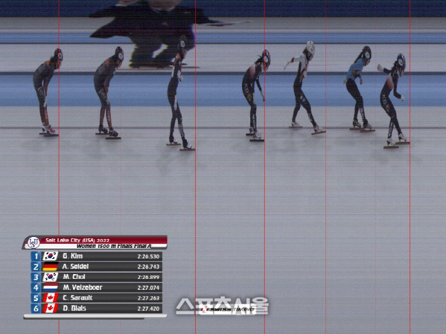 김길리 1위 골인 장면