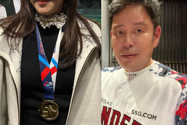 "사랑꾼 구단주"..정용진, 아내에게 우승메달 선물 "사모님 목에 걸어드렸다"