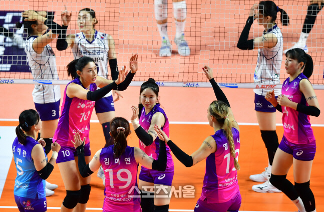 공격성공 자축하는 김연경[포토]