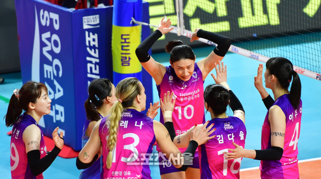 '얘들아 조금만 더 버티자!' 김연경[포토]