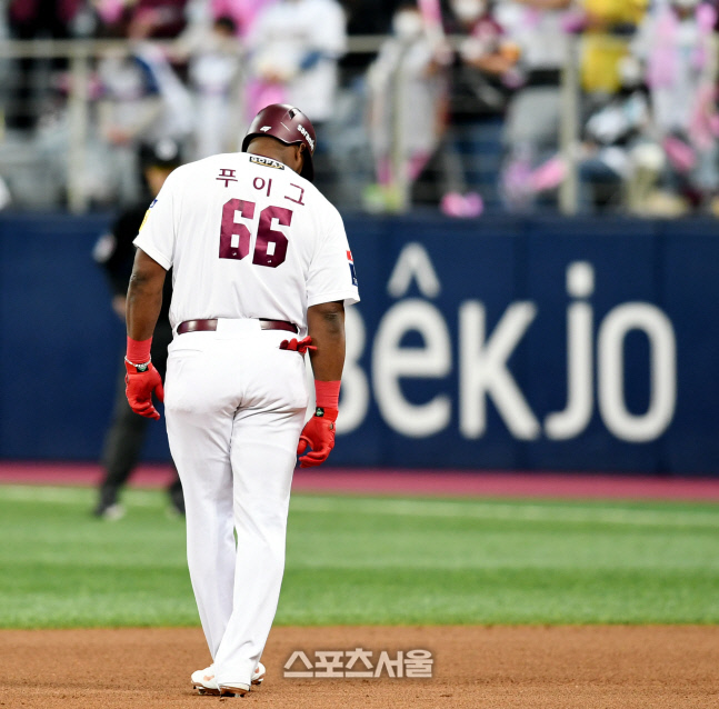 [포토] 푸이그 \'이게 안넘어가네\'