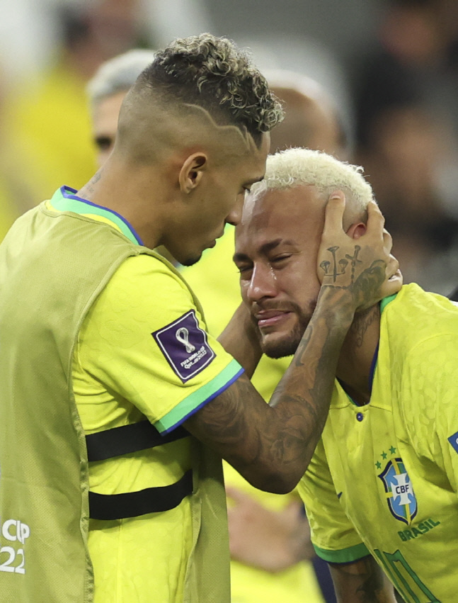 "장담 못해"...'충격패' 에 '충격 발언' 네이마르, 대표팀 떠나나[SS월드컵]