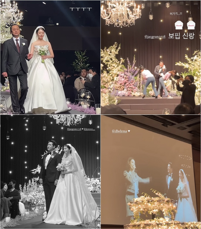 아이유 축가·새신랑 '보핍' 댄스·소연 불화설까지…지연♥황재균 화제만발 결혼식[SS연예프리즘]