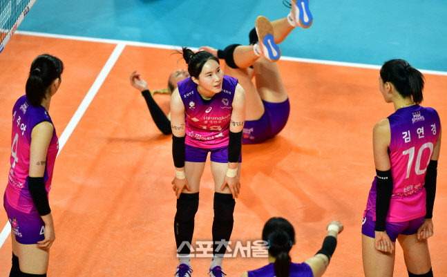 '다솔아 힘내!' 김연경[포토]