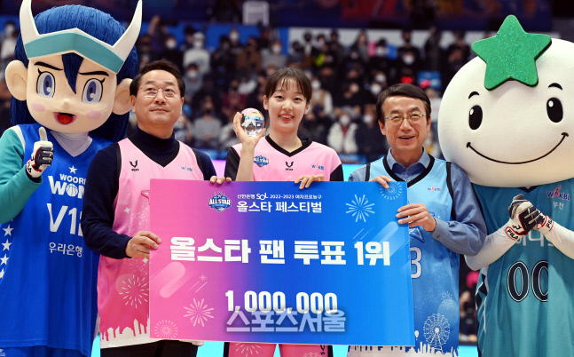 [포토] 신지현, 올스타 팬 투표 1위 수상